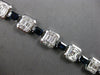 LARGE 17.16CT DIAMOND & AAA SAPPHIRE 18KT WHITE GOLD MULTI SHAPE TENNIS BRACELET