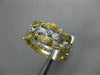 ESTATE WIDE .70CT DIAMOND 14KT TWO TONE GOLD MULTI ROW ETOILE SEMI ETERNITY RING