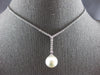 .28CT DIAMOND & AAA SOUTH SEA PEARL 18KT WHITE GOLD V SHAPE LARIAT LOVE NECKLACE