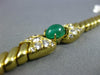 ESTATE 1.95CT DIAMOND & AAA CABOCHON EMERALD 18KT YELLOW GOLD SNAKE FUN BRACELET
