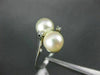 ESTATE WIDE .04CT DIAMOND & AAA SOUTH SEA PEARL 14K WHITE GOLD LOVE RING # 20658