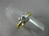 ESTATE .52CT DIAMOND 14KT W&Y GOLD SOLITAIRE FLORAL ENGAGEMENT RING #11348
