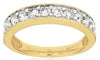 .75CT DIAMOND 14KT YELLOW GOLD 3D ROUND CHANNEL SEMI ETERNITY ANNIVERSARY RING