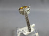 .96CT DIAMOND & AAA CITRINE 14KT WHITE GOLD ROUND FILIGREE HALO ENGAGEMENT RING