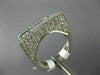 ESTATE 1.60CT ROUND DIAMOND 18KT WHITE GOLD 3D CLASSIC TWO ROW FUN BOAT RING