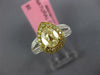 1.71CT WHITE & CANARY DIAMOND 18KT 2 TONE GOLD PEAR SHAPE HALO ENGAGEMENT RING