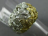 ESTATE LARGE .72CT DIAMOND 14KT WHITE & YELLOW GOLD FILIGREE BUTTERFLY FUN RING