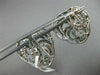 LARGE 2.33CT DIAMOND 18KT WHITE GOLD 3D MULTI ROW SWIRL FLOWER CLIP ON EARRINGS