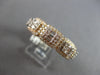LARGE 1.15CT DIAMOND 14KT ROSE GOLD 3D ROUND & BAGUETTE UNISEX ANNIVERSARY RING