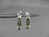 ESTATE .25CT BAGUETTE DIAMOND 14KT WHITE & YELLOW GOLD UMBRELLA EARRINGS #22505