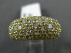 ANTIQUE WIDE 2.0CT DIAMOND 14K YELLOW GOLD PAVE MULTI ROW ANNIVERSARY RING #3544