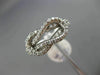 ESTATE WIDE .70CT DIAMOND 14K WHITE GOLD 3D INFINITY LOVE KNOT PROMISE LOVE RING