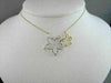 ANTIQUE LARGE TWO TONE 18KT FLOWER DIAMOND NECKLACE BEAUTIFUL ONE OF A KIND!!!