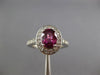 LARGE 2.36CT DIAMOND & AAA PINK TOURMALINE 14KT WHITE GOLD OVAL ENGAGEMENT RING