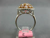 ESTATE LARGE 1.71CT WHITE & PINK DIAMOND 18K WHITE & ROSE GOLD ANNIVERSARY RING