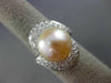 ESTATE MASSIVE 2.46CT DIAMOND 18KT WHITE GOLD SOUTH SEA PEARL INFINITY LOVE RING