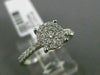 ESTATE WIDE .32CT DIAMOND 18KT WHITE GOLD CLUSTER ROUND PROMISE ENGAGEMENT RING