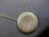 ESTATE LARGE 2.17CT DIAMOND 14K YELLOW GOLD CLASSIC ROUND PAVE FUN LOVE NECKLACE