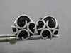 LARGE .60CT DIAMOND & AAA ONYX 14K WHITE GOLD CIRCULAR FILIGREE HANGING EARRINGS