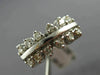 ANTIQUE WIDE .38CT DIAMOND 14KT WHITE GOLD DOUBLE ROW ANNIVERSARY RING #18803