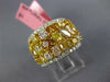 4.80CT WHITE & MULTI COLOR DIAMOND 18KT 2 TONE GOLD MULTI SHAPE ANNIVERSARY RING