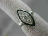 ANTIQUE .75CT OLD MINE DIAMOND SAPPHIRE 18K W GOLD FILIGREE COCKTAIL RING #20411