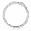 DIAMOND 14KT WHITE GOLD 3D INFINITY ROPE FILIGREE SEMI ETERNITY ANNIVERSARY RING