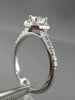 ESTATE .56CT DIAMOND 14KT WHITE GOLD 3D SEMI ETERNITY WEDDING ANNIVERSARY RING