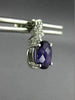ESTATE 2.18CT DIAMOND & AAA AMETHYST 14K WHITE GOLD 3D OVAL BOW HANGING EARRINGS