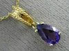 ESTATE .50CT AAA AMETHYST 14KT YELLOW GOLD 3D TEAR DROP FLOATING PENDANT #22991