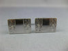 ESTATE LARGE 925 SILVER HANDCRAFTED FILIGREE RECTANGULAR FLOWER CUFFLINKS #21216