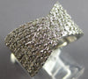 LARGE 1.76CT DIAMOND 14KT WHITE GOLD MULTI ROW INFINITY WEDDING ANNIVERSARY RING