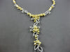 GIA EXTRA LARGE 25.57CT DIAMOND 18KT 2 TONE GOLD 3D MULTI SHAPE LARIAT NECKLACE
