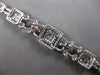 EXTRA LARGE 3.67CT DIAMOND 18KT WHITE GOLD 3D ROUND & BAGUETTE TENNIS BRACELET