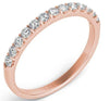 ESTATE .33CT DIAMOND 14KT ROSE GOLD CLASSIC ROUND SHARED PRONG ANNIVERSARY RING