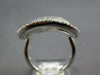 ESTATE EXTRA LARGE 1.94CT DIAMOND 14KT WHITE GOLD MULTI ROW RECTANGULAR FUN RING