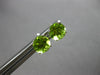 ESTATE 1.80CT AAA PERIDOT 14KT WHITE GOLD CLASSIC SOLITAIRE STUD EARRINGS #27901