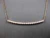 ESTATE .60CT DIAMOND 14KT ROSE GOLD 3D ROUND CLASSIC HEXAGON BAR LOVE NECKLACE