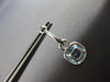 LARGE 4.70CT DIAMOND & AAA BLUE TOPAZ 14KT WHITE GOLD 3D HALO LEVERBACK EARRINGS