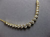 ESTATE LARGE 1.15CT DIAMOND 14K YELLOW GOLD GRADUATING V SHAPE BAR LOVE NECKLACE