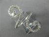 ESTATE LARGE .23CT DIAMOND 14KT WHITE GOLD 3D DOUBLE SWIRL FRIENDSHIP FUN RING