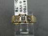 ANTIQUE .76CT ASSCHER CUT DIAMOND 14KT YELLOW GOLD PAST PRESENT FUTURE RING #112