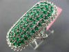 EXTRA LARGE 2.17CT DIAMOND & COLOMBIAN EMERALD 18K WHITE GOLD FILIGREE OVAL RING