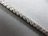 4.65CT DIAMOND 14KT WHITE GOLD 3D CLASSIC ROUND 2 ROW MULTI LEAF TENNIS BRACELET