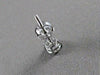 ESTATE .45CT ROUND DIAMOND 14KT WHITE GOLD 3D SCREW BACK STUD EARRINGS #21271