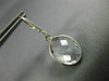 ESTATE CRYSTAL 14KT WHITE GOLD 3D OVAL BEZEL CLASSIC LEVER BACK HANGING EARRINGS