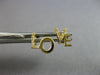 ESTATE .07CT DIAMOND 14KT YELLOW GOLD 3D CLASSIC LOVE STUD EARRINGS