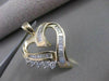 ESTATE 1.35CTW DIAMOND HEART 14KT 2 TONE GOLD OPEN PENDANT F/G VS + CHAIN #10618