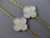 LARGE 4.32CT WHITE & PINK DIAMOND 18K TRI COLOR GOLD FLOWER BY THE YARD NECKLACE