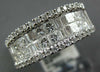 WIDE 2.06CT DIAMOND 18KT WHITE GOLD ROUND & PRINCESS INVISIBLE ANNIVERSARY RING